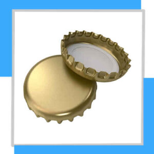 TAPAS CORONA LISAS DORADAS X 100 UNIDADES