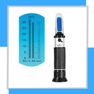 REFRACTOMETRO 0-32 BRIX CON ATC - NEGRO -DOBLE ESCALA
